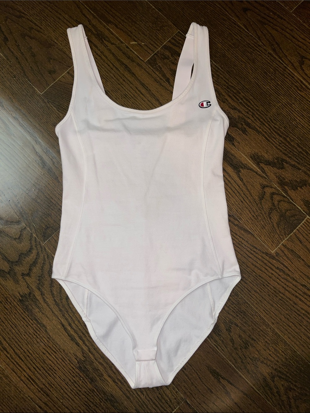 Champion Kids White Tank-Style One-Piece Bodysuit